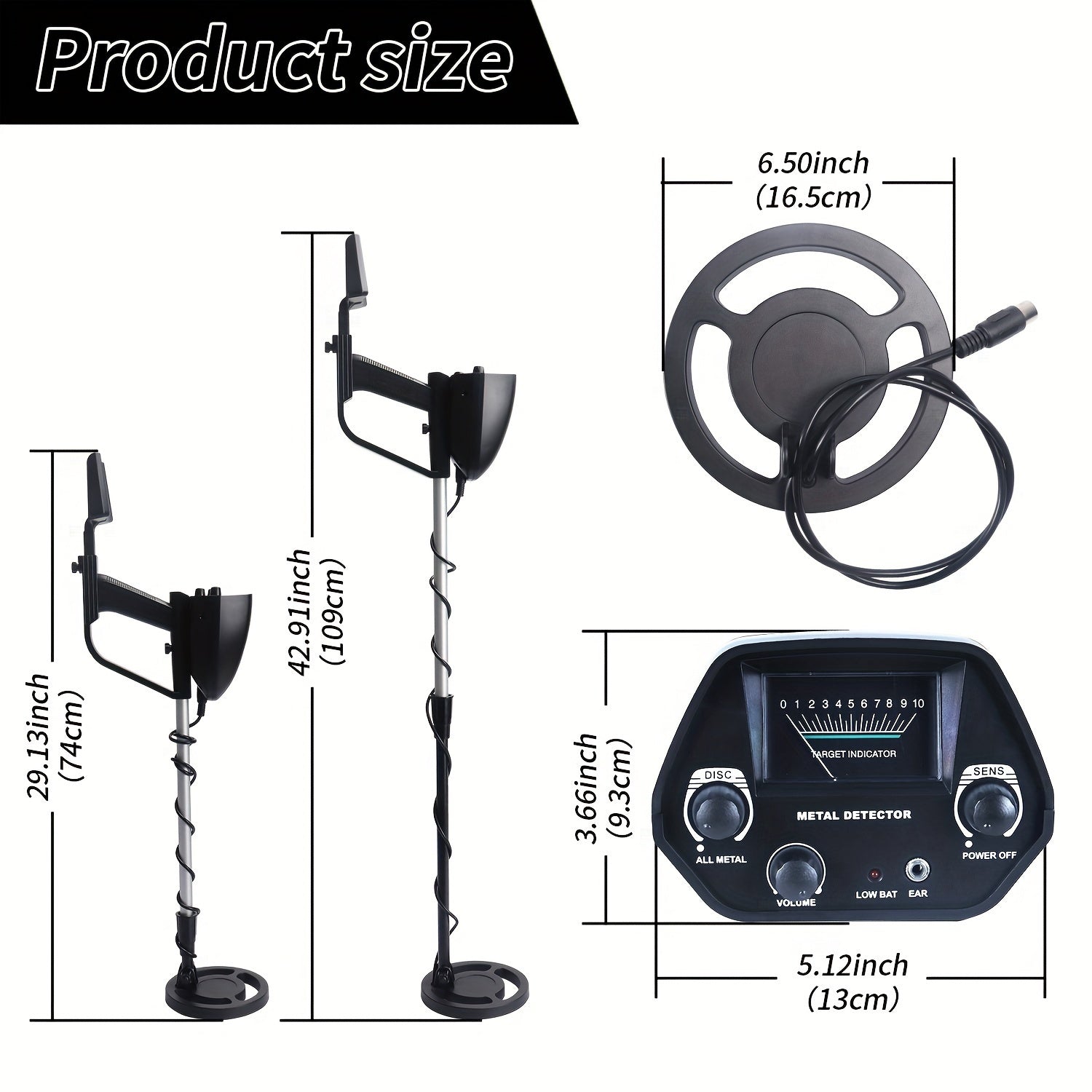 Underground Metal Detector for Coins Portable Easy to Use for Adults