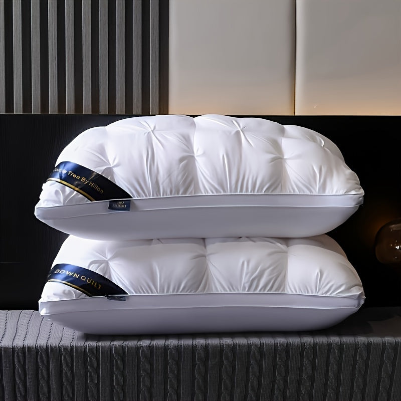 Luxury Pillow 600g Deep Sleep Neck Support Non-Collapsing Satin Cover
