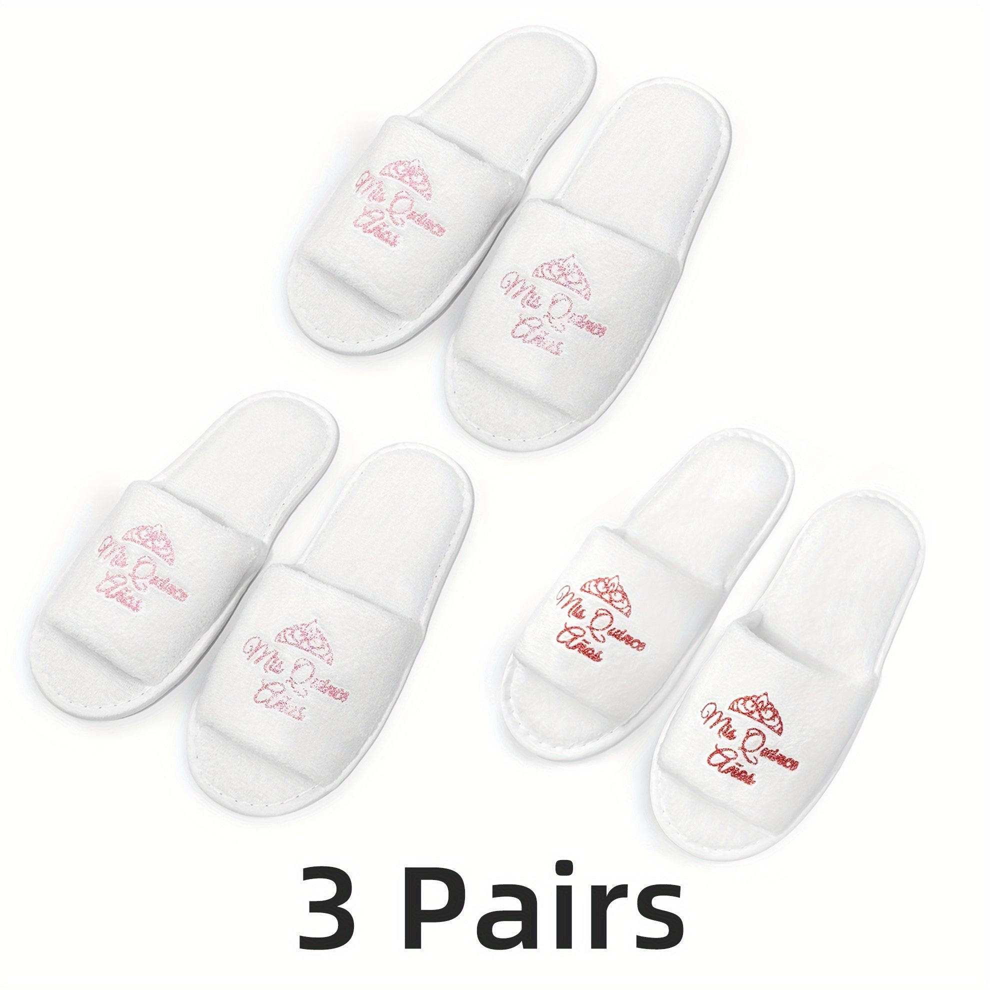 Girls Quinceanera Glitter Gold Slippers Open Toe Indoor Shoes