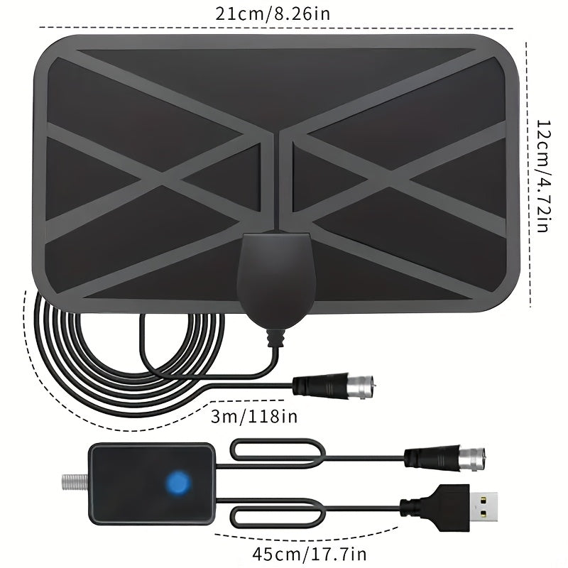 2025 Ultra HD Indoor TV Antenna Signal Booster Supports 4K 1080P USB Powered