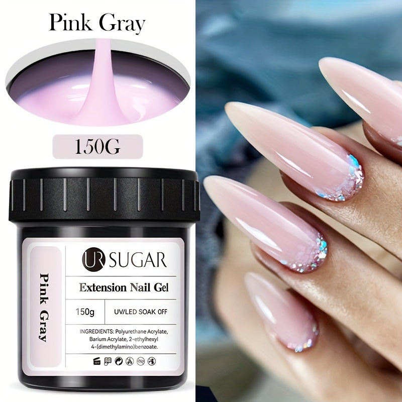 Pinkish-White Nail Extension Gel 150g Fast-Dry UV/LED Soak Off High-Quality