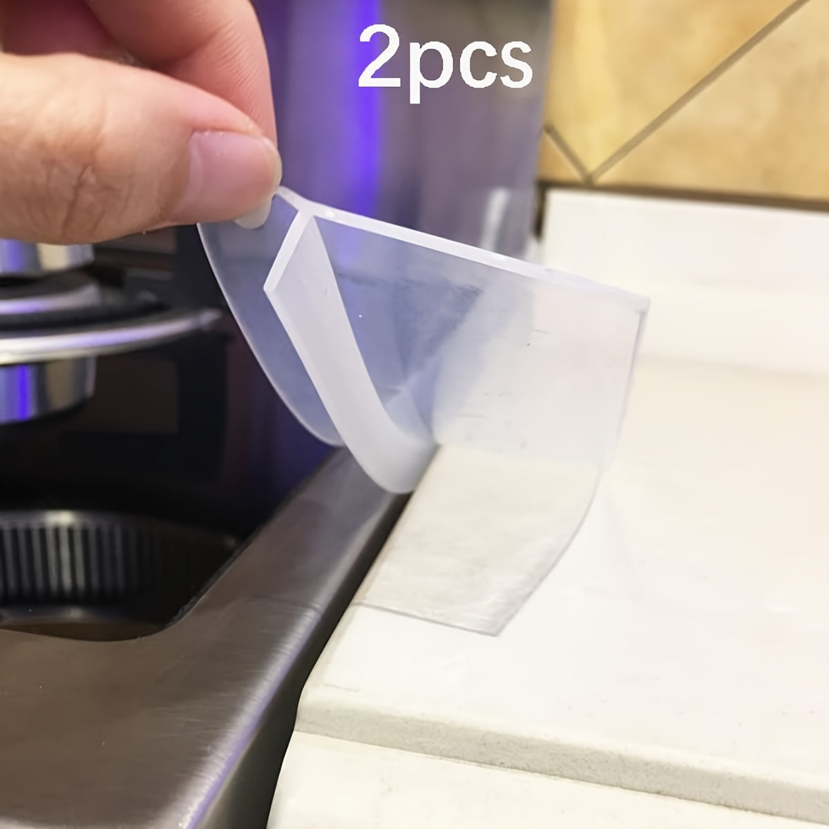 Silicone Stove Gap Cover Set for Kitchen Countertop Protection