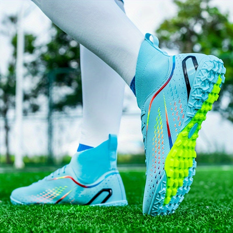 Lightweight All-Season High-Top Soccer Cleats for Training and Competition