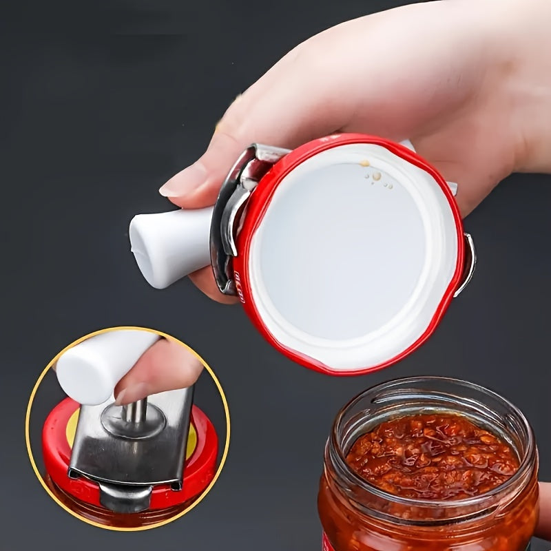 Oshxonada bankalar va shishalarni oson burab ochish uchun zanglamaydigan po'latdan yasalgan bankochiruvchi.