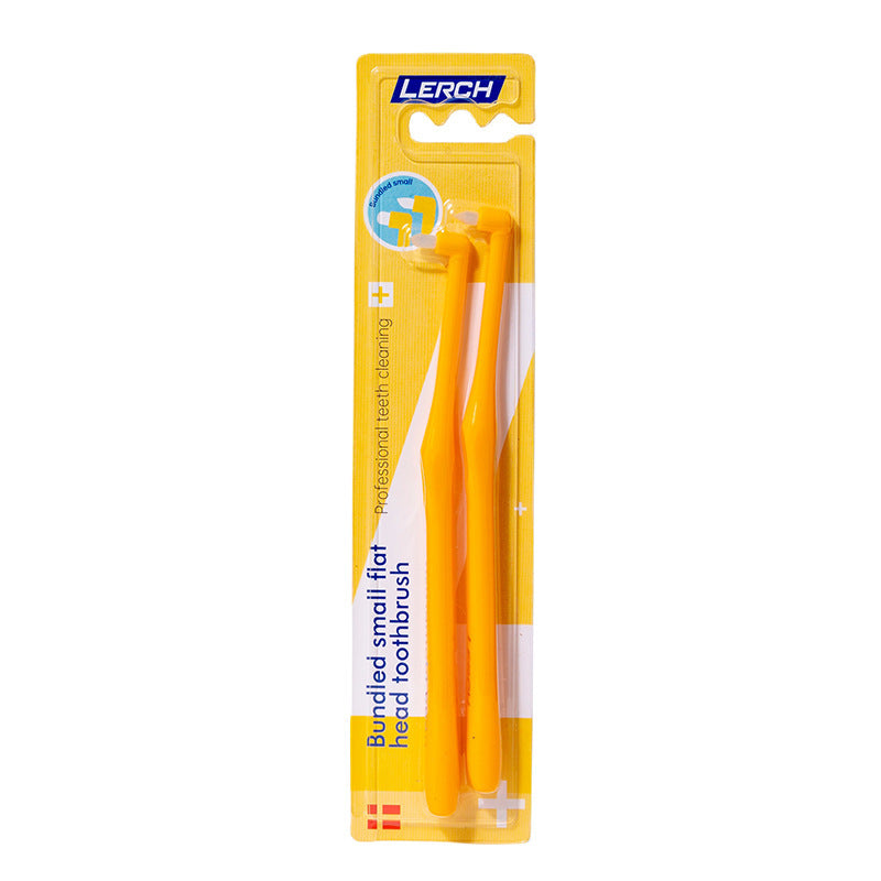 2-Pack Microfiber Bristle Toothbrushes for Braces and Gap Cleaning