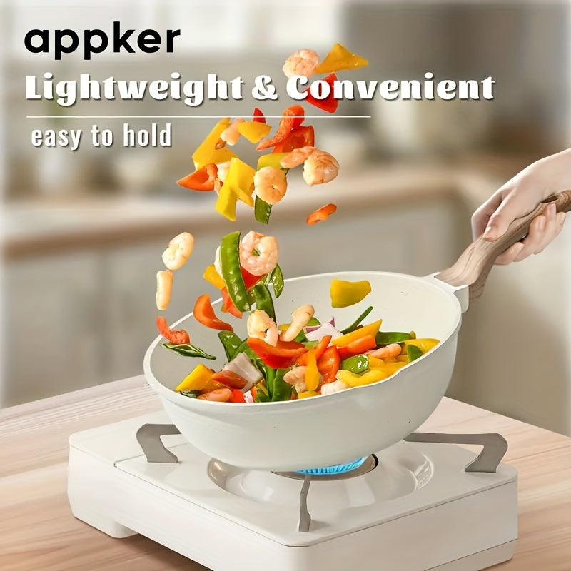 10 ta bo'lakli yopishmaydigan oq granit idishlar to'plami, qovurilgan panjara va qopqog'lar bilan