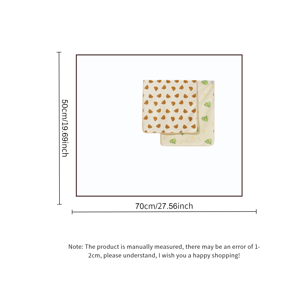 Baby Care Pad Waterproof Washable Cotton Breathable Large Size for Babies and Toddlers