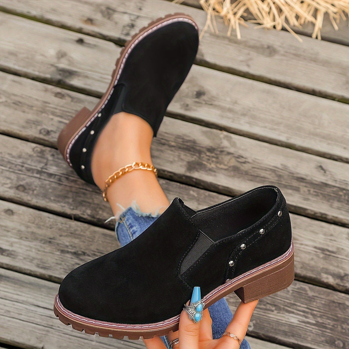 Men's Leather Casual Shoes Low Heel Comfortable Dress Shoes