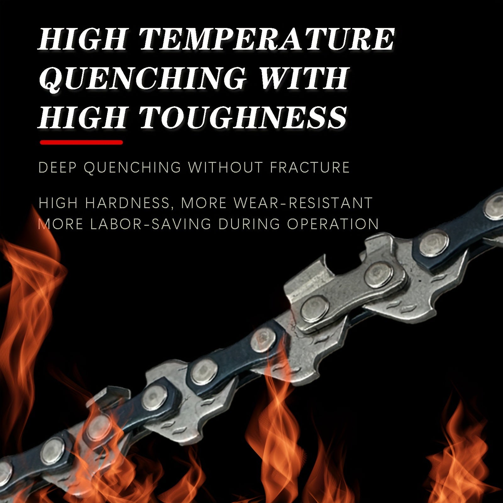 6-Inch Metal Chainsaw Chain 4-Pack High-Temperature Resistant Sharp Cutting Long-Lasting Wear for Logging and Wood Cutting