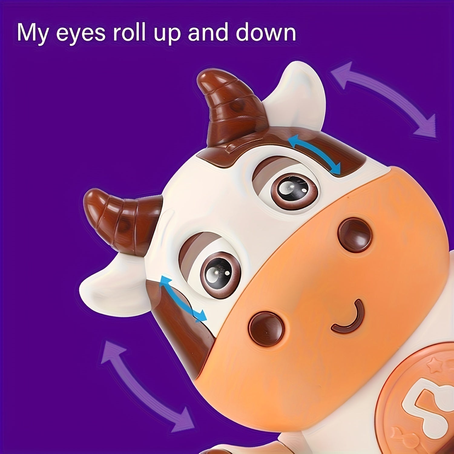 Kids Interactive Singing and Dancing Cow Robot Toy with Music Lights