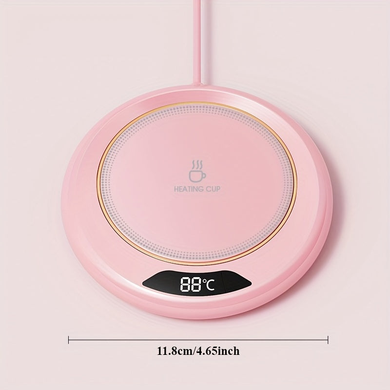 USB Heated Mug Mat 3 Pieces with Touch Control Adjustable Temperature for Hot Beverages Portable for Camping and Kitchen