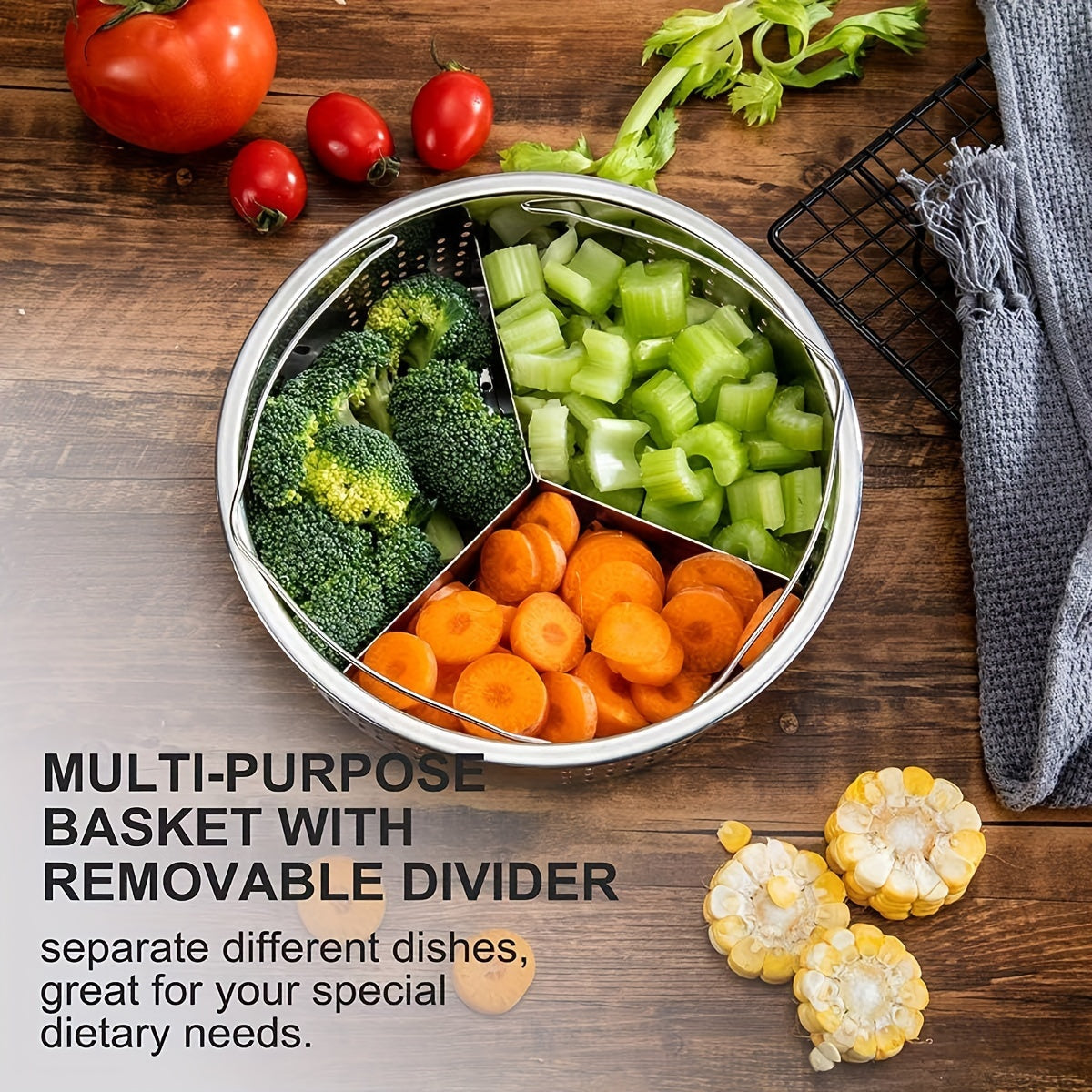 Juego de accesorios para olla a presión de 91 piezas para 5-8 cuartos con cestas de vapor