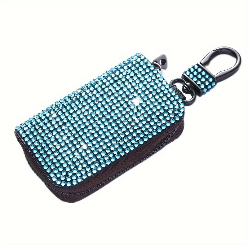 Women's Car Key Protector Rhinestone-encrusted Small Stylish Car Interior Accessory