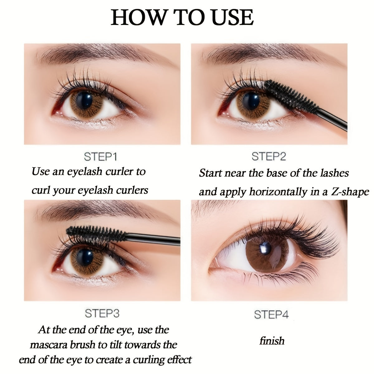 Women's Waterproof Double-Headed Mascara Long-Lasting with 3D Dense Lashes