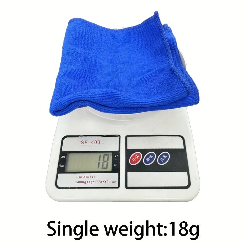 Set of 5 Microfiber Towels, Ultra-Soft, Super Absorbent, Blue