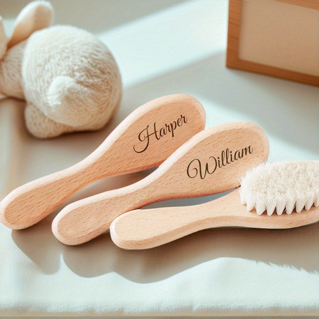 Baby GirlBoy Personalized Engraved Hairbrush Baby Shower Gift Keepsake