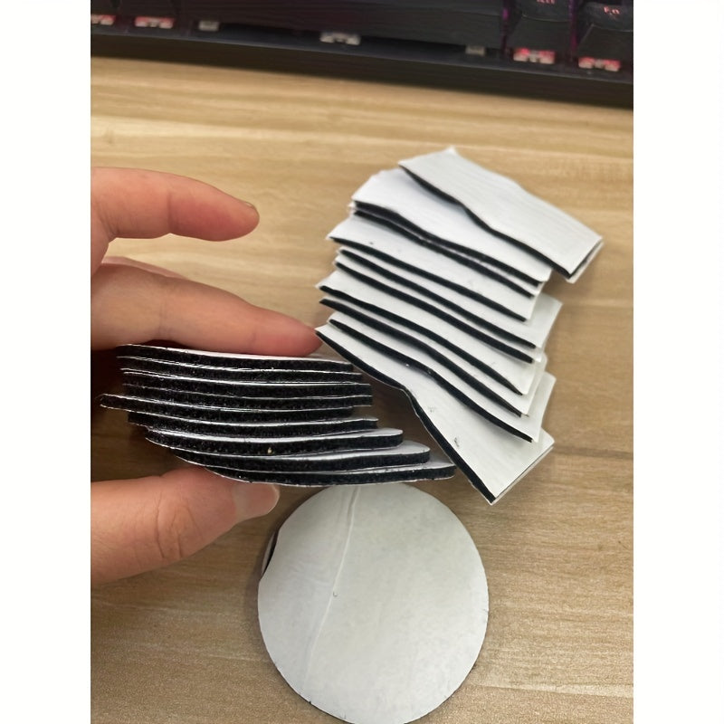 Double-Sided Adhesive Strips 10-Pack Black Washable for Bedding and Home Use