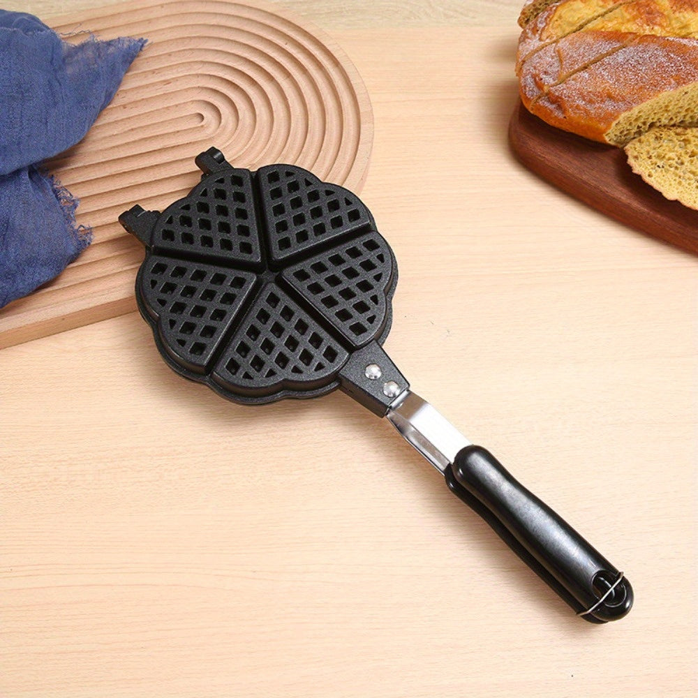 Uy uchun mo'ljallangan, ikki tomonlama panjara bilan ajraladigan tashqi alüminiy vafli tayyorlagich.