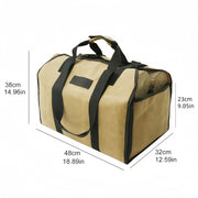 Canvas Firewood Carrier with Handle Log Tote for Firewood Storage and Transport