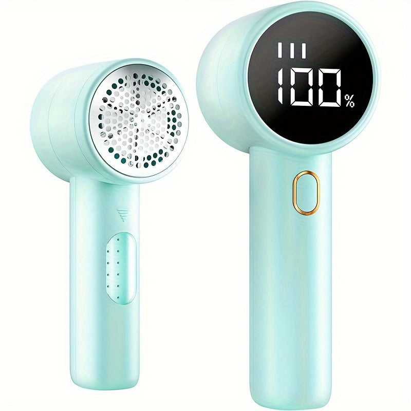 Pelador de tela recargable por USB con pantalla LED para eliminar pelusas y fuzz de ropa, ropa de cama, muebles y alfombras