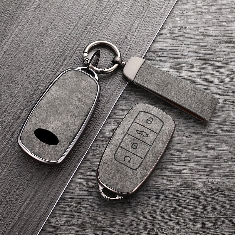 Car Key Case TPU Protective Cover for SUV Remote Key Fob Keychain