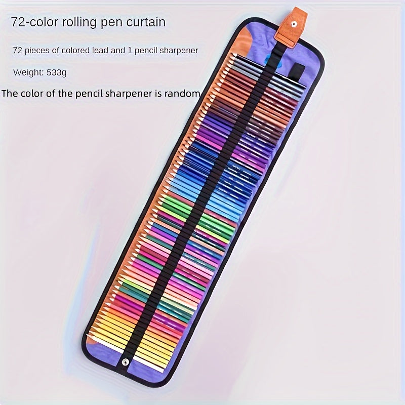 Набор из 120 цветных карандашей на масляной основе с переносным кейсом для художественных принадлежностей