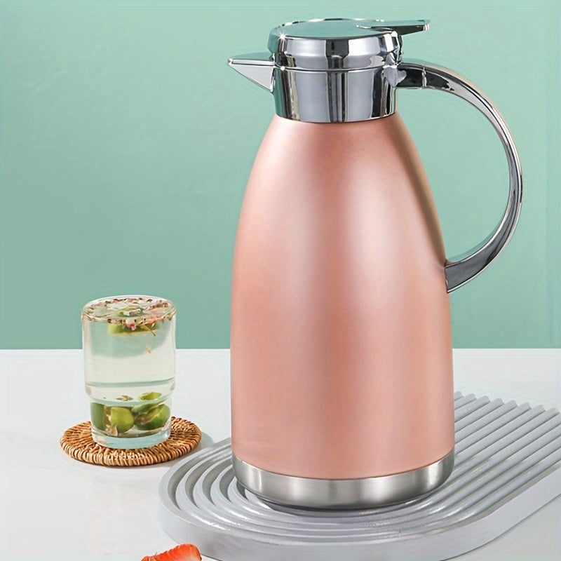 Blue 1.8L Stainless Steel Vacuum Insulated Kettle with Black Lid for Hot Cold Drinks