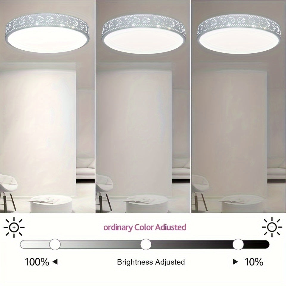 LED Ceiling Light with Remote Control Dimmable Adjustable Color Temperature 2700K-6400K for Indoor Bedrooms and Schools