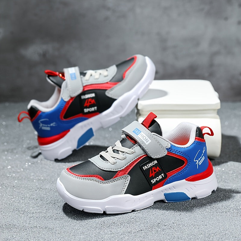 Children's All-Season Sports Sneakers for Boys and Girls with Hook-and-Loop Closure