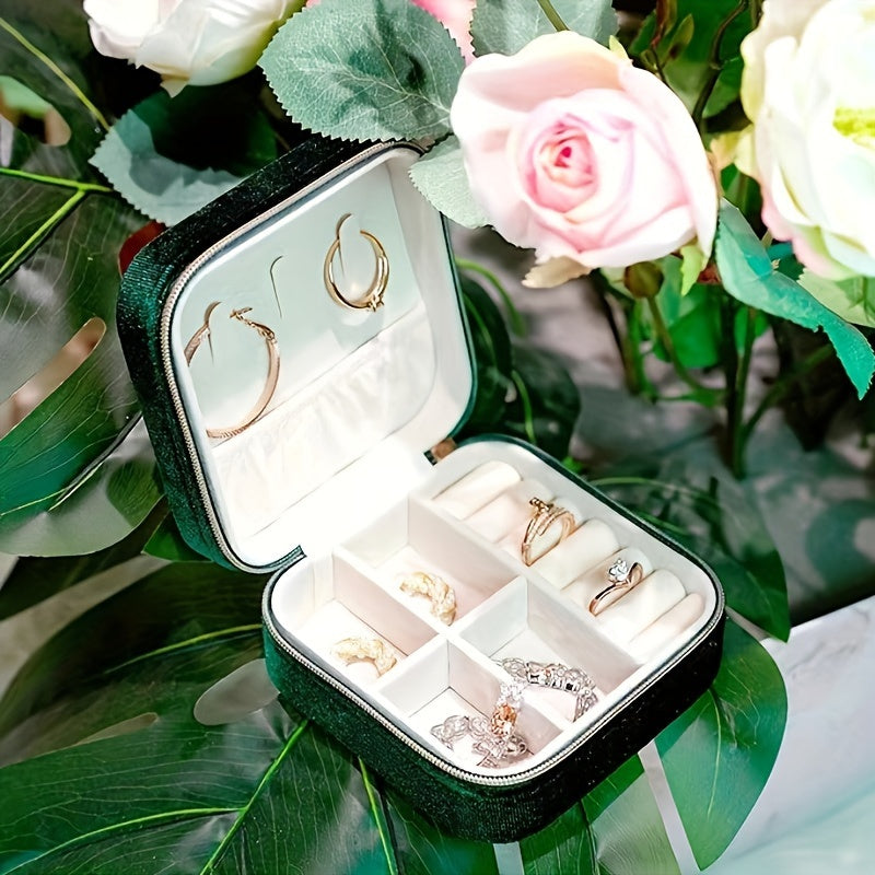 Color Square Velvet Ring Box for Engagements Weddings and Gifts