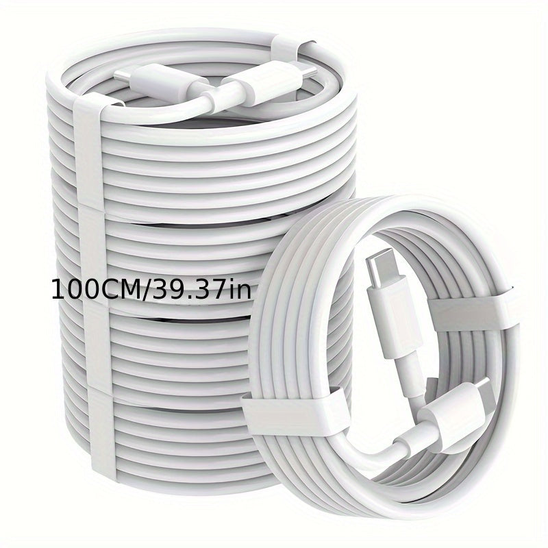 5 Pack USB-C Fast Charging Cables for Apple Devices Data Sync Compatible