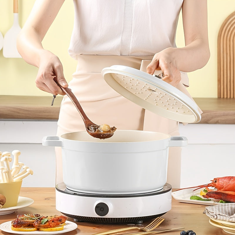 Enamel Dutch Oven 5 Qt Non-Stick Aluminum Casserole Stew Pot Kitchen Cookware