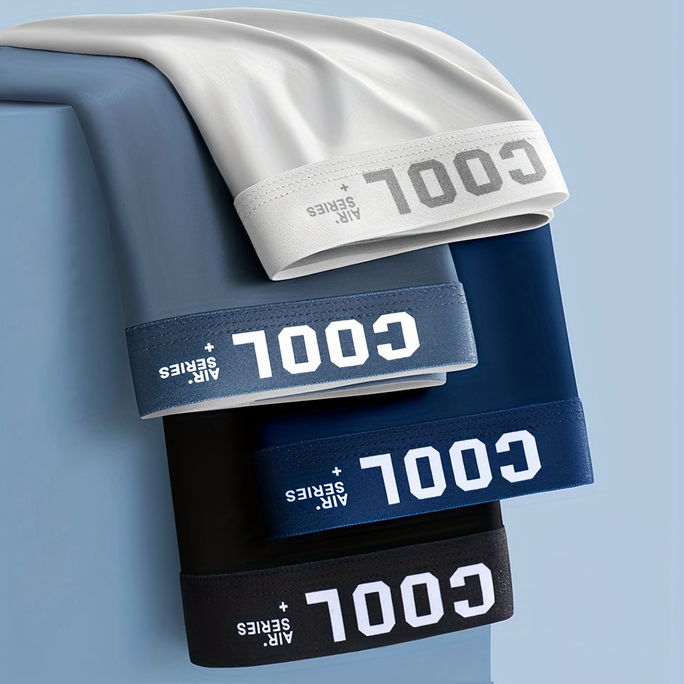 Men's Ultra-Thin Breathable Boxer Shorts 4-Pack Polyester Lycra Stretch Casual