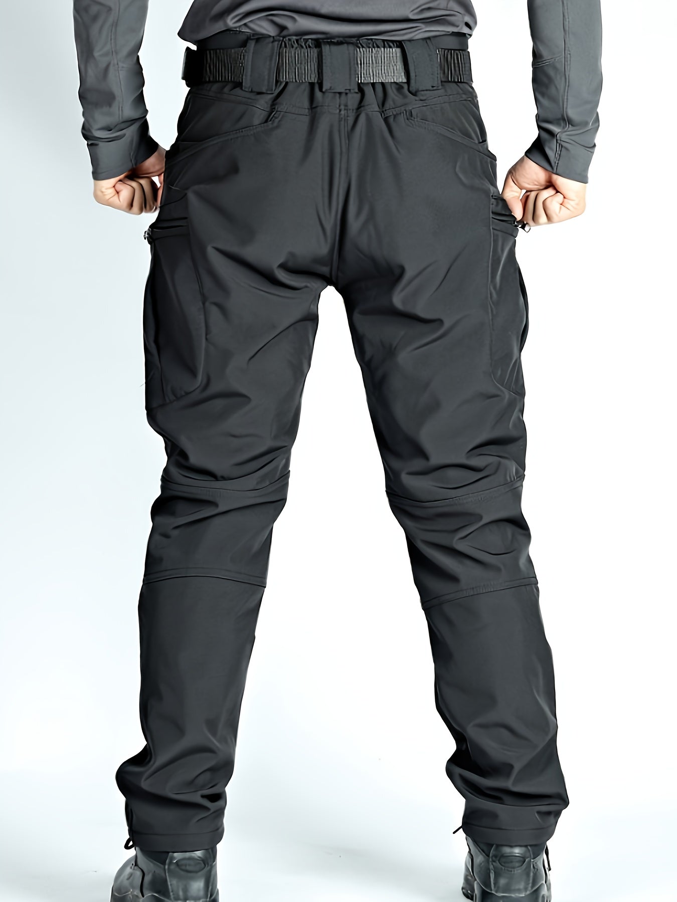 Traje de entrenamiento exterior para hombre, chaqueta con capucha y pantalones de poliéster y spandex, color sólido, corte regular