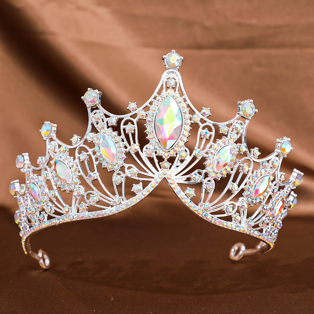 Girls Rhinestone Crown Headband for Weddings and Parties Elegant Hair Accessory