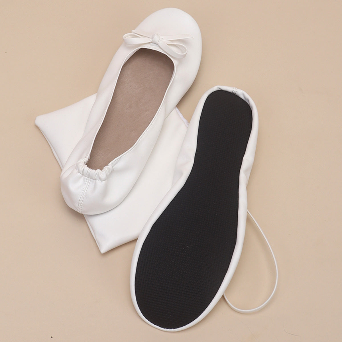 Ayollar uchun yumshoq rang-barang slip-on balet tuflisi, 35-43 o'lchamlar, saqlash sumkasi bilan