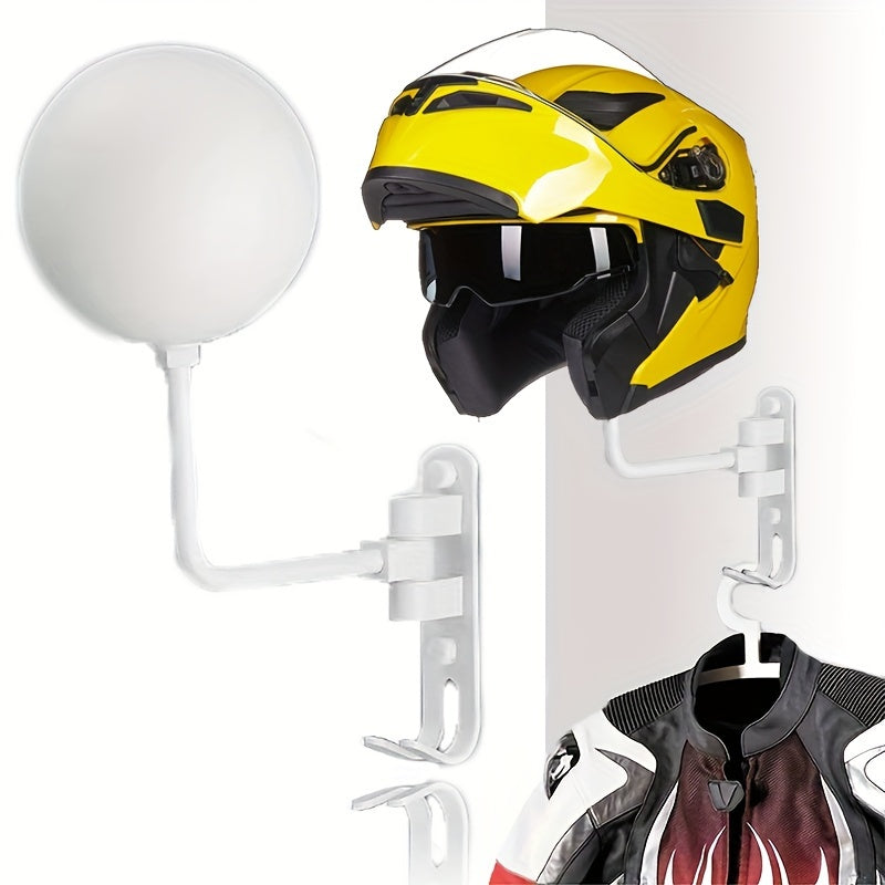 Motorcycle Helmet Rack Wall Mount Aluminum Alloy Heavy Duty Bike Helmet Holder