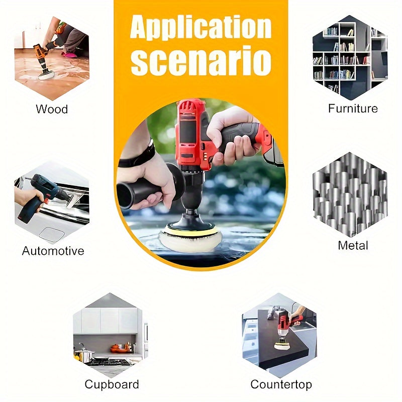 5pcs Car Polishing Pad Set Wool Wheel Paint Care Waxing 7.62cm