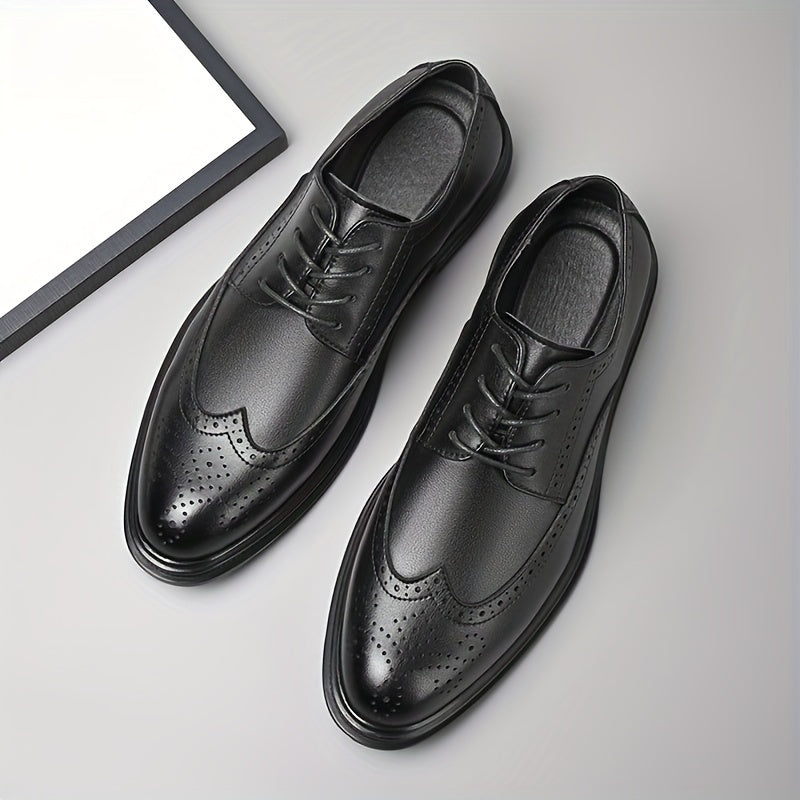 Men's Leather Dress Shoes Vintage Casual Formal for Spring and Autumn