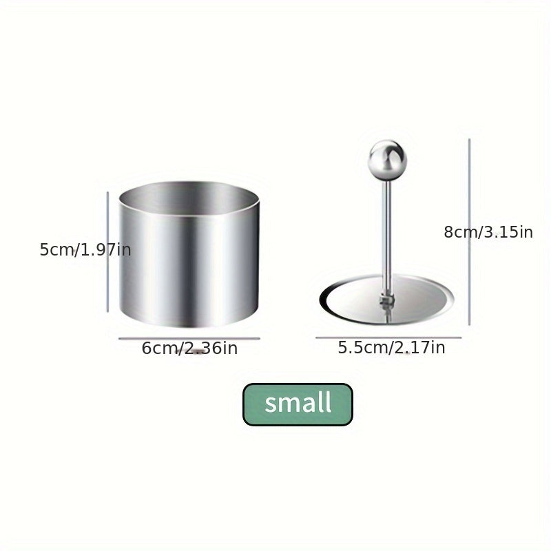 Stainless Steel Cake Mold Ring with Pusher for Mousse Tarts and Baked Goods