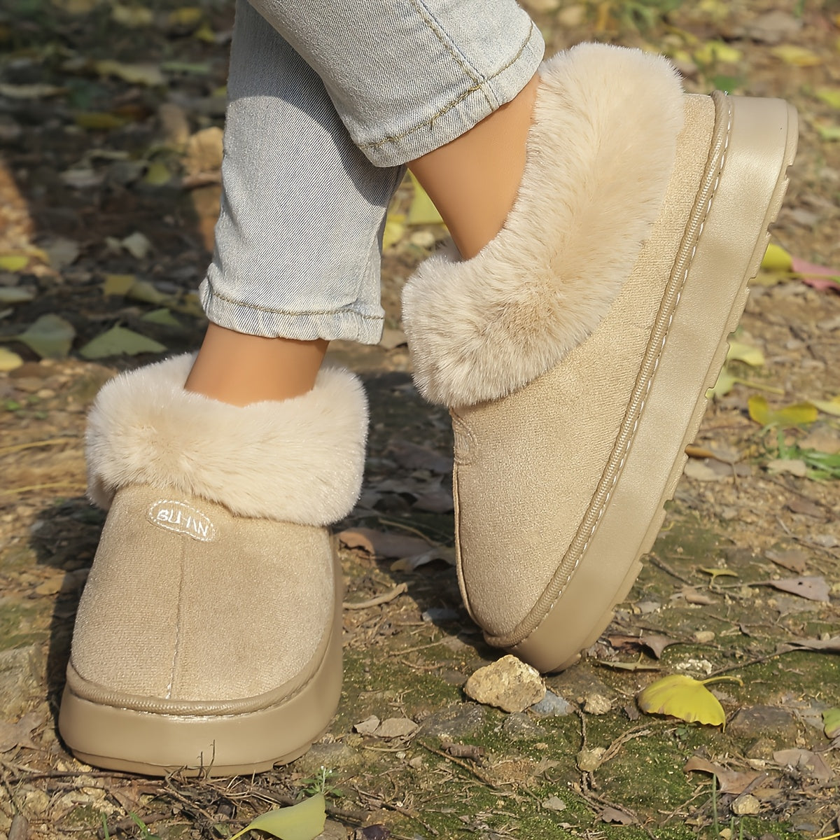 Unisex Winter Short Boots Thick Sole Anti-slip Warm Cold-proof Indoor Outdoor