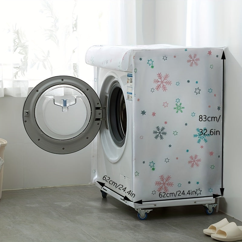 Waterproof Washer Dryer Cover Dustproof Sunproof Zipper Fits Most Front-Loading Machines