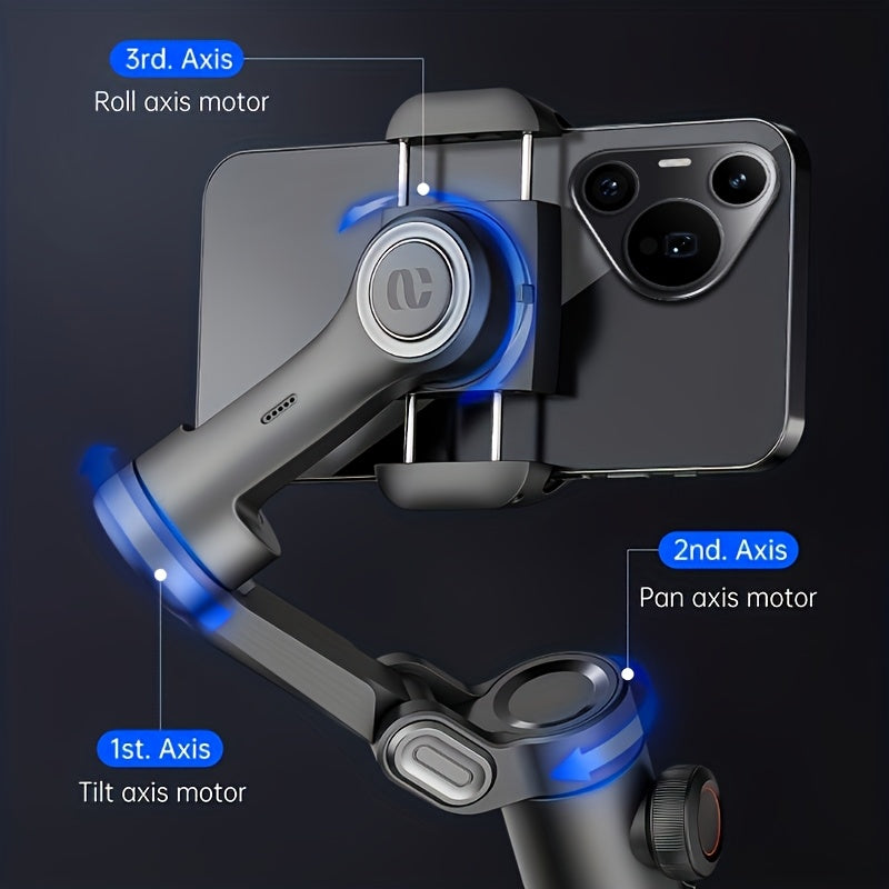 3-Axis Handheld Smartphone Gimbal Stabilizer for Video Recording Compatible with iPhone Xiaomi Samsung