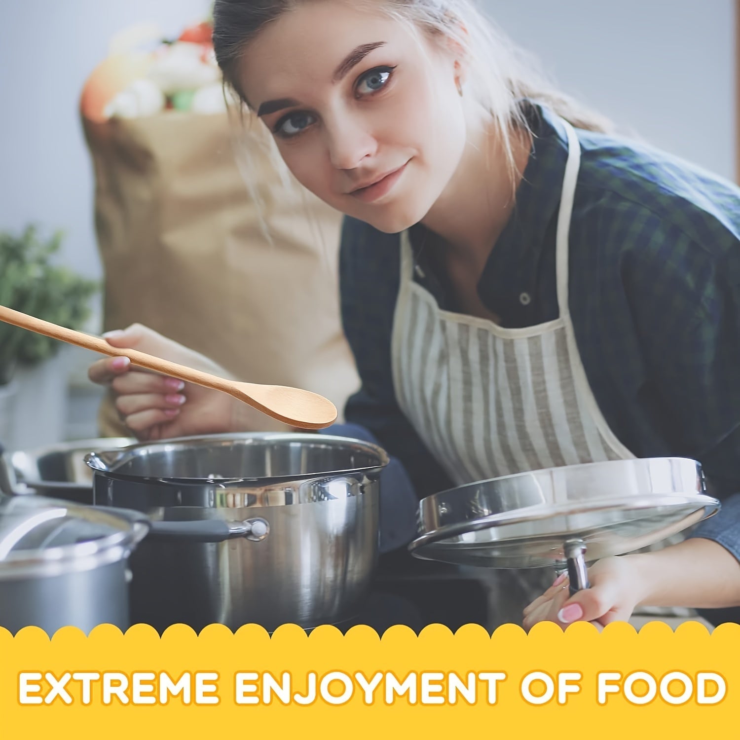 40 Pcs Wooden Kitchen Spoons 30.48cm Long Cooking Mixing Baking Utensils