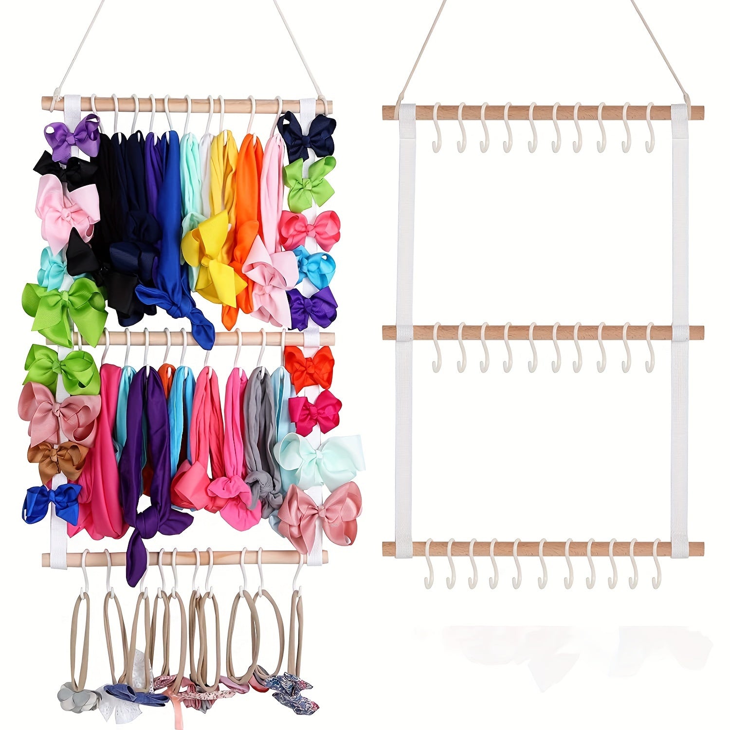 Organizador de pared para diademas, estante decorativo para colgar en la pared, almacenamiento para el hogar o regalo