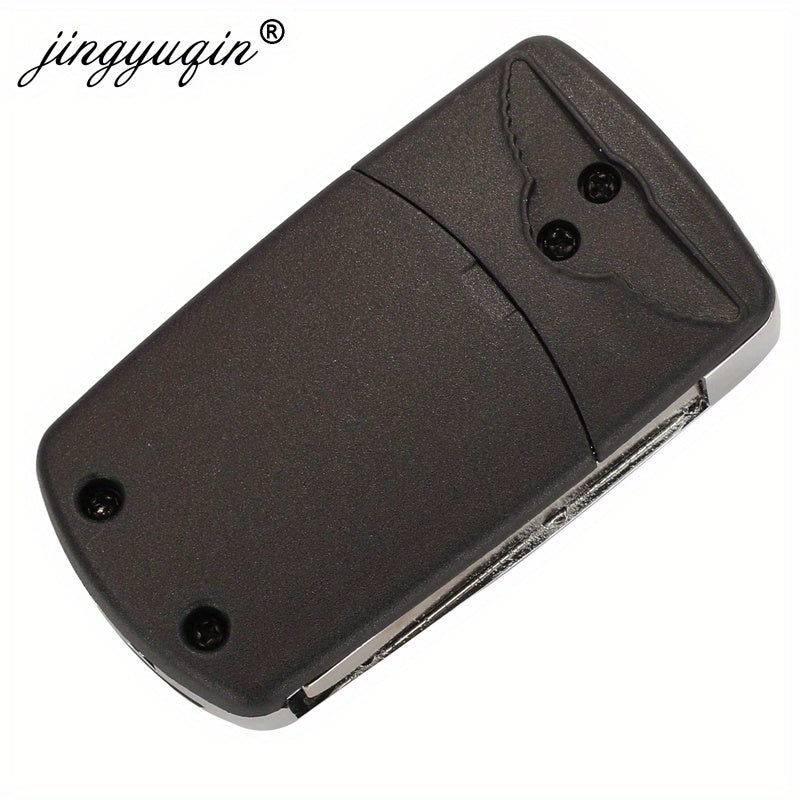 F3 F3R uchun flip kalit qobig'i, 3-tugma yig'iladigan masofaviy quti, bardoshli plastmassa, qora