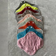 10 Reusable Menstrual Pads with Graphene Antimicrobial Leakproof Waterproof Layer for Women