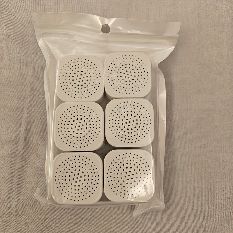 6Pcs Activated Charcoal Refrigerator Deodorizers White Plastic Odor Moisture Eliminators