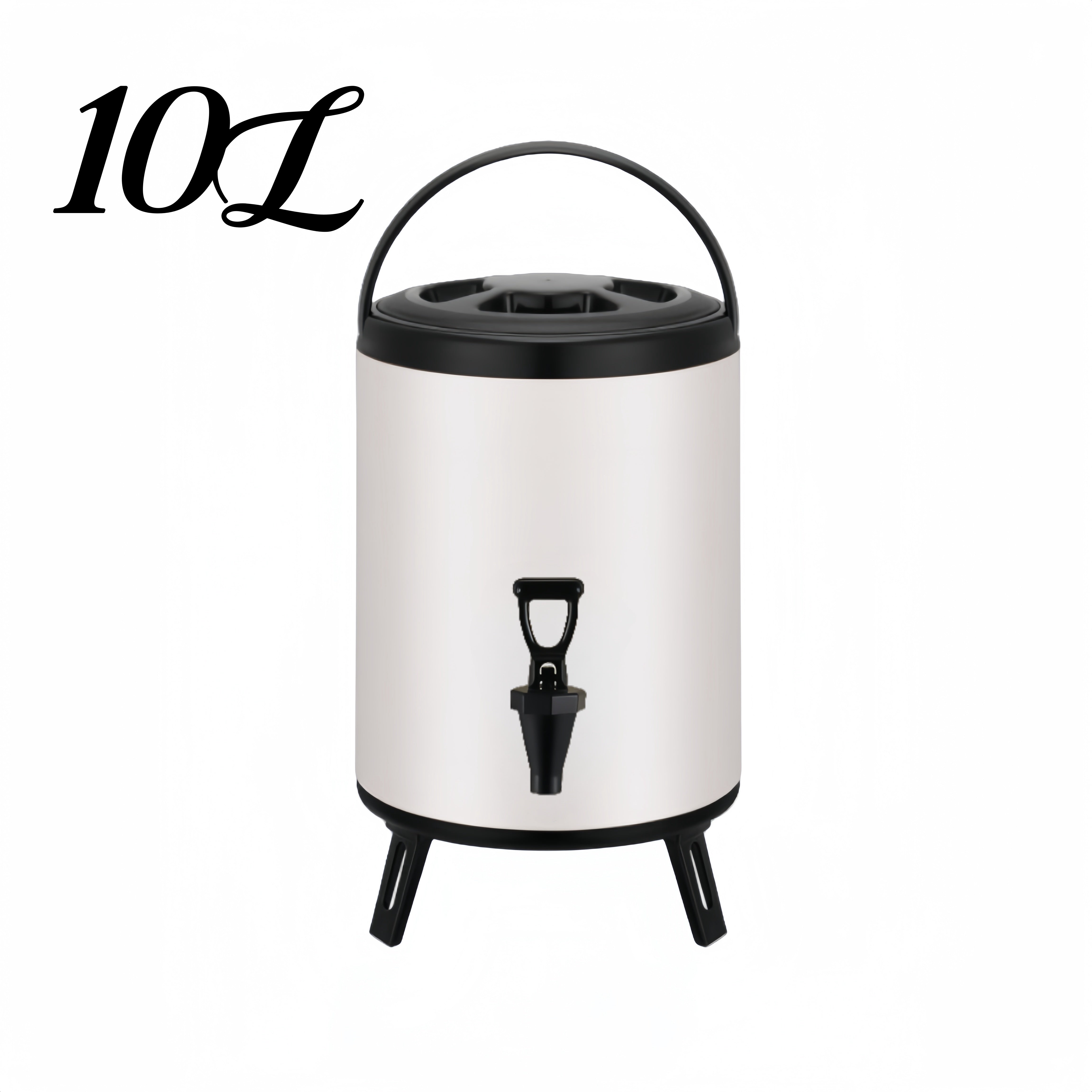 Double-Wall Stainless Steel Insulated Beverage Tub with Spigot 6-10L for Parties