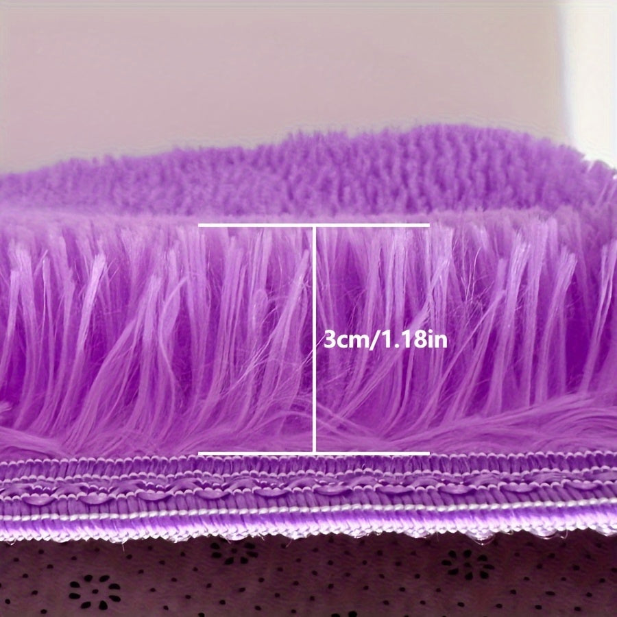 Tie-Dye Gradient Plush Area Mat Soft Silk Fur Machine Washable Bedroom Living Room